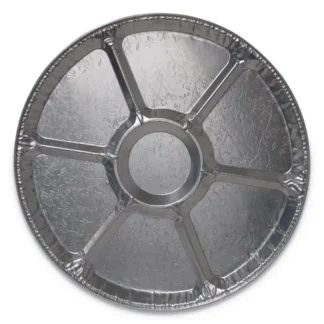 Durable Packaging Aluminum Cater Trays, 7-Compartment Lazy Susan, 50/Carton
