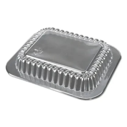 Durable Packaging Dome Lids for 1 lb Oblong Containers, Clear Plastic, 1000/Carton