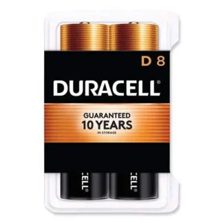 Duracell® CopperTop Alkaline D Batteries, Clamshell Pack, 8/Pack
