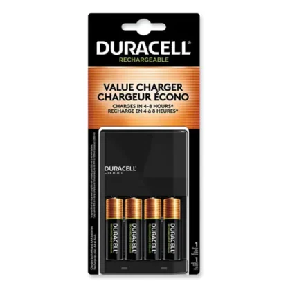Duracell® ION SPEED 1000 Advanced Charger, For AA and AAA, Includes 4 AA NiMH Batteries