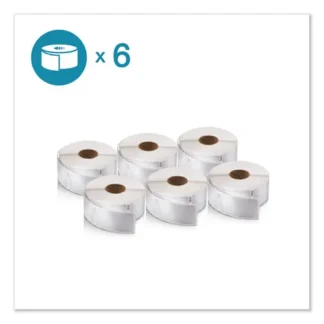 DYMO® LW Address Labels, 0.75" x 2", White, 500 Labels/Roll, 6 Rolls/Pack