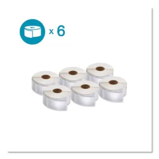 DYMO® LW Multipurpose Labels, 1" x 2.13", White, 500 Labels/Roll, 6 Rolls/Pack