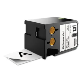 DYMO® XTL All-Purpose Vinyl Labels, 2" x 24.6 ft, Black on White