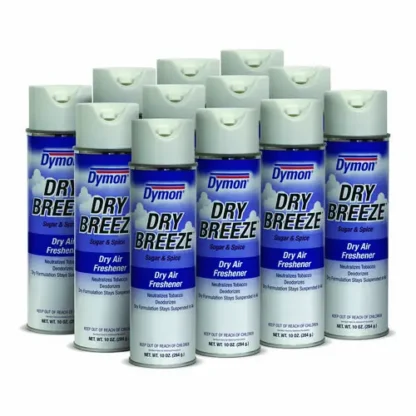 Dymon® Dry Breeze Aerosol Air Freshener, Sugar and Spice, 10 oz, 12/Carton