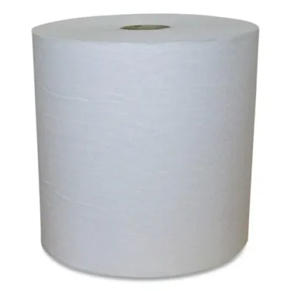 Eco Green® Recycled Hardwound Paper Towels, 1-Ply, 7.88" x 800 ft, 1.8 Core, White, 6 Rolls/Carton