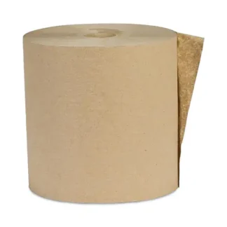 Eco Green® Recycled Hardwound Paper Towels, Kraft, 12 Rolls/Carton