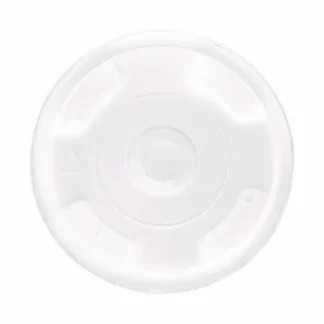 Eco-Products® BlueStripe Recycled Content Cold Cup Flat Lids, Clear, Plastic, Fits 9 oz to 24 oz Cold Cups, 100/Pack, 10 Packs/Carton