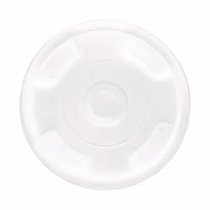 Eco-Products® BlueStripe Recycled Content Cold Cup Flat Lids, Clear, Plastic, Fits 9 oz to 24 oz Cold Cups, 100/Pack, 10 Packs/Carton