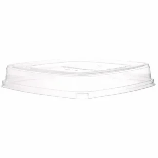 Eco-Products® Lids for Regalia Sugarcane 160 oz Bowls, Clear, 50/Carton