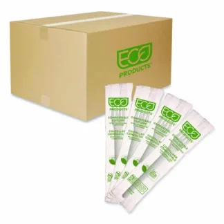 Eco-Products® Plantware Compostable Cutlery, Fork, White, 1,000/Carton