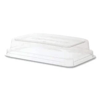 Eco-Products® WorldView 100% Recycled Content Lid, Clear Plastic, 7.5" x 5" x 1.6", 400/Carton