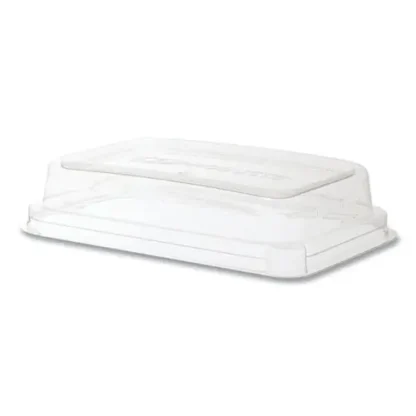 Eco-Products® WorldView 100% Recycled Content Lid, Clear Plastic, 7.5" x 5" x 1.6", 400/Carton