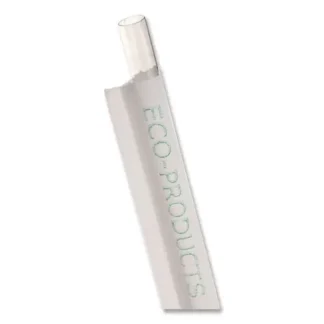 Eco-Products® Wrapped Straw, 9.5", Clear, Plastic, 4,800/Carton