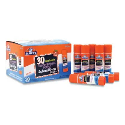Elmer's® Disappearing Purple School Glue Stick, 0.24 oz, 30/Box