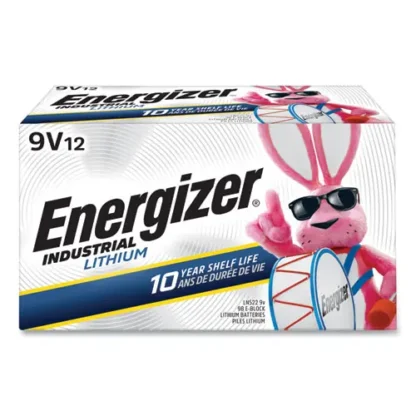 Energizer® Industrial Lithium 9V Battery, 9 V, 12/Box
