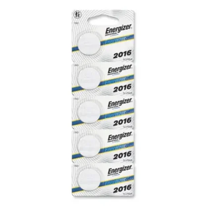 Energizer® Industrial Lithium CR2016 Coin Battery, 3V, 100/Box