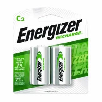 Energizer® NiMH Rechargeable C Batteries, 1.2 V, 2/Pack