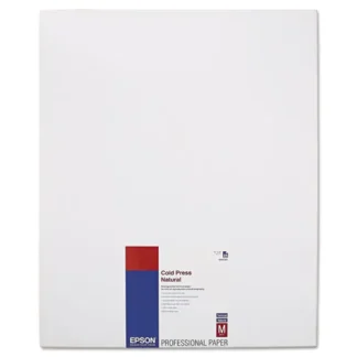 Epson® Cold Press Fine Art Paper, 21 mil, 17 x 22, Textured Matte Natural, 25/Pack
