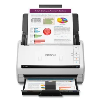 Epson® DS-770 II Color Duplex Document Scanner, 600 dpi Optical Resolution, 100-Sheet Duplex Auto Document Feeder