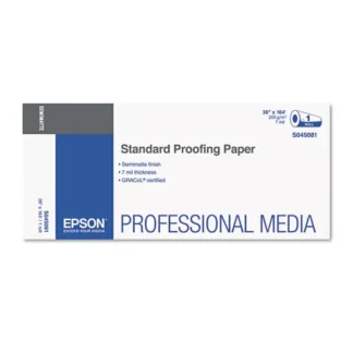 Epson® Proofing Paper Roll, Semi-Matte, 7 mil, 36" x 164 ft, Resin White