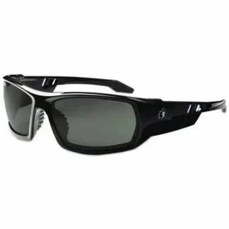ergodyne® Skullerz Odin Safety Glasses, Black Frame/Smoke Lens, Nylon/Polycarb