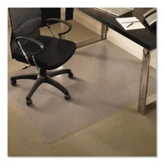 ES Robbins® EverLife Chair Mats for Medium Pile Carpet, Rectangular, 46 x 60, Clear