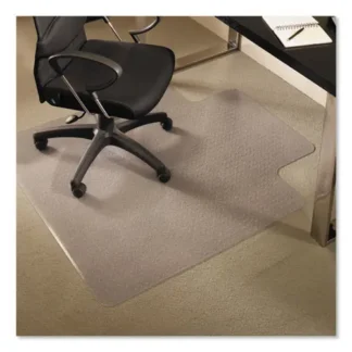 ES Robbins® EverLife Chair Mats for Medium Pile Carpet with Lip, 45 x 53, Clear