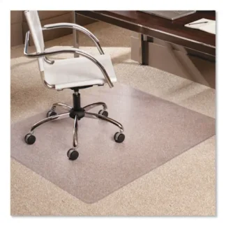 ES Robbins® EverLife Moderate Use Chair Mat for Low Pile Carpet, Clear, 46 x 60, Rectangular