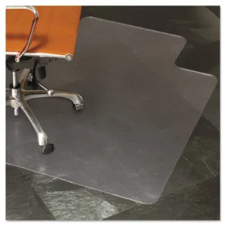 ES Robbins® Natural Origins Chair Mat with Lip for Hard Floors, 45 x 53, Clear