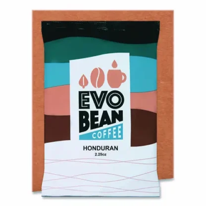 EVO Bean Coffee Ground Fraction Packs, Honduran, 2.25 oz, 24/Carton