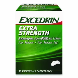 Excedrin® X-Strength Caplets, 2 Caplets per Packet, 30 Packets per Box