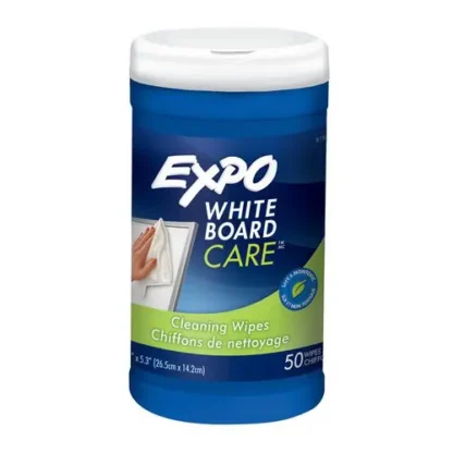 EXPO® Dry-Erase Board Cleaning Wet Wipes, 6 x 9, 50 Wipes/Container
