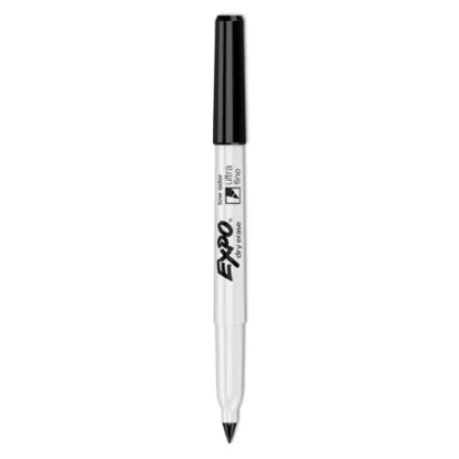 EXPO® Low-Odor Dry Erase Marker Office Value Pack, Extra-Fine Bullet Tip, Black, 36/Pack