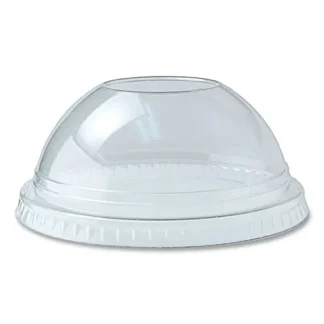 Fabri-Kal® Kal-Clear/Nexclear Drink Cup Lids, Dome Lid with 1" Hole, Fits 12 oz to 20 oz Cold Cups, Plastic, Clear, 1,000/Carton