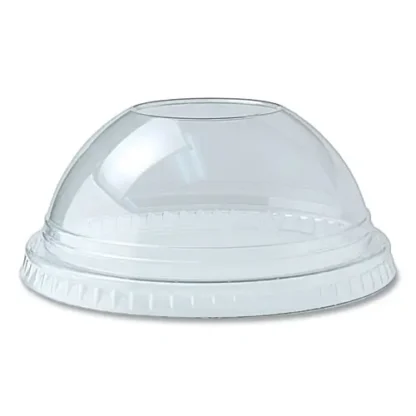 Fabri-Kal® Kal-Clear/Nexclear Drink Cup Lids, Dome Lid with 1" Hole, Fits 12 oz to 20 oz Cold Cups, Plastic, Clear, 1,000/Carton