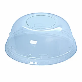 Fabri-Kal® Kal-Clear/Nexclear Drink Cup Lids, Squat Dome Lid with 1.75" Hole, Fits 32 oz Cold Cups, Plastic, Clear, 500/Carton