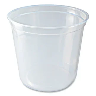 Fabri-Kal® Microwavable Deli Containers, 24 oz, Clear Plastic, 500/Carton