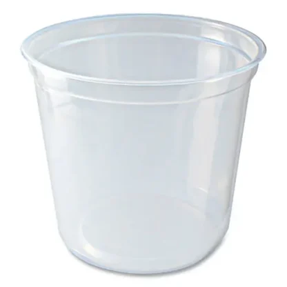 Fabri-Kal® Microwavable Deli Containers, 24 oz, Clear Plastic, 500/Carton