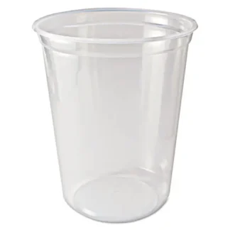 Fabri-Kal® Microwavable Deli Containers, 32 oz, Clear, Plastic, 500/Carton