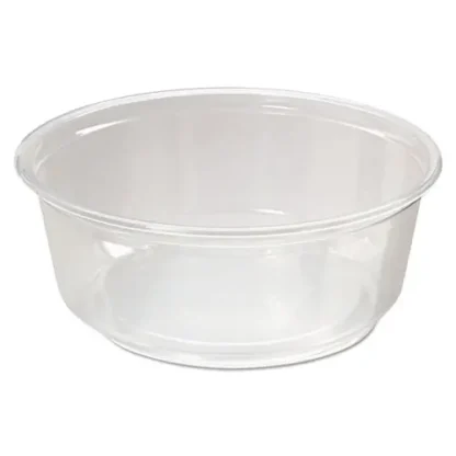 Fabri-Kal® Microwavable Deli Containers, 8 oz, Clear, Plastic, 500/Carton