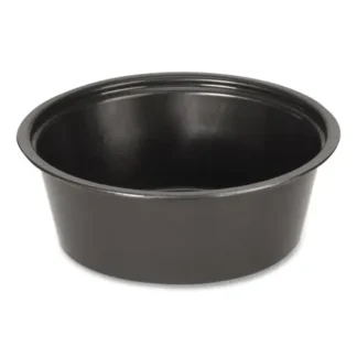 Fabri-Kal® Portion Cups, 1.5 oz, Plastic, Black, 250/Sleeve, 10 Sleeves/Carton
