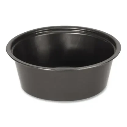 Fabri-Kal® Portion Cups, 1.5 oz, Plastic, Black, 250/Sleeve, 10 Sleeves/Carton