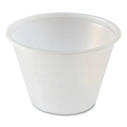 Fabri-Kal® Portion Cups, 2.5 oz, Plastic, Translucent, 125/Sleeve, 20 Sleeve/Carton