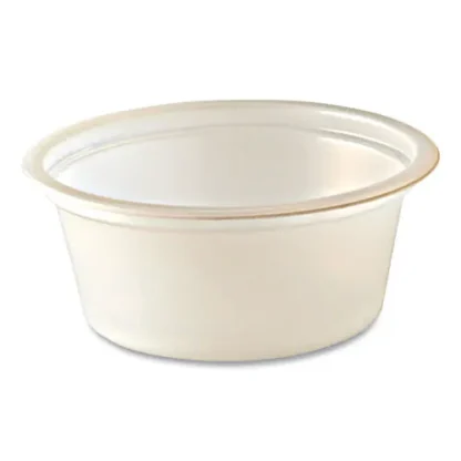 Fabri-Kal® Portion Cups, Squat, 1 oz, Plastic, Translucent, 125/Sleeve, 20 Sleeve/Carton