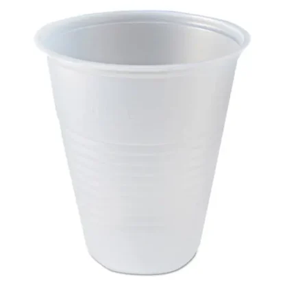 Fabri-Kal® RK Ribbed Cold Drink Cups, 7 oz, Plastic, Clear, 100/Bag, 25 Bags/Carton