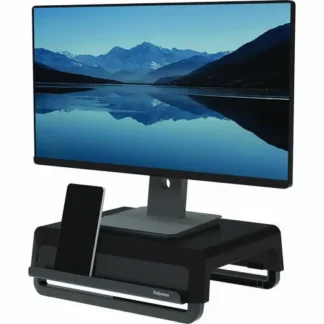 Fellowes® Breyta Monitor Stand, Black, Adjustable Height, Supports 33 lbs