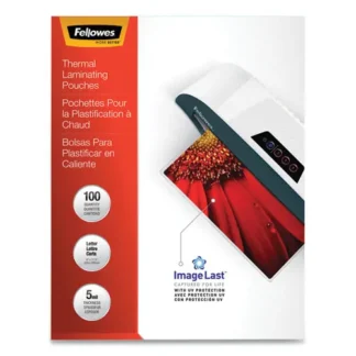 Fellowes® ImageLast Laminating Pouches with UV Protection, 5 mil, 9" x 11.5", Clear, 100/Pack