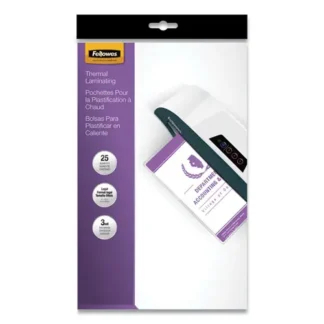 Fellowes® Laminating Pouches, 3 mil, 9" x 14.5", Gloss Clear, 25/Pack
