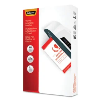 Fellowes® Laminating Pouches, 5 mil, 9" x 14.5", Gloss Clear, 100/Pack