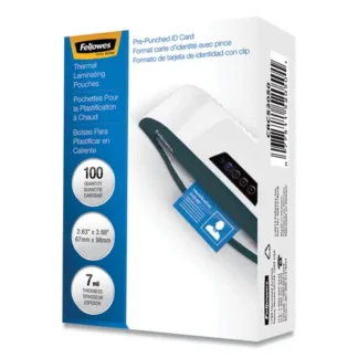 Fellowes® Laminating Pouches, 7 mil, 3.88" x 2.63", Gloss Clear, 100/Pack